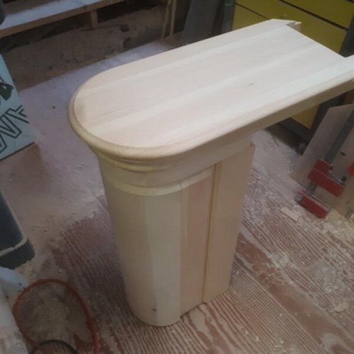 base de colonne plateau et caisson