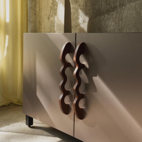 Poignée décorative en noyer noir (Exocet)